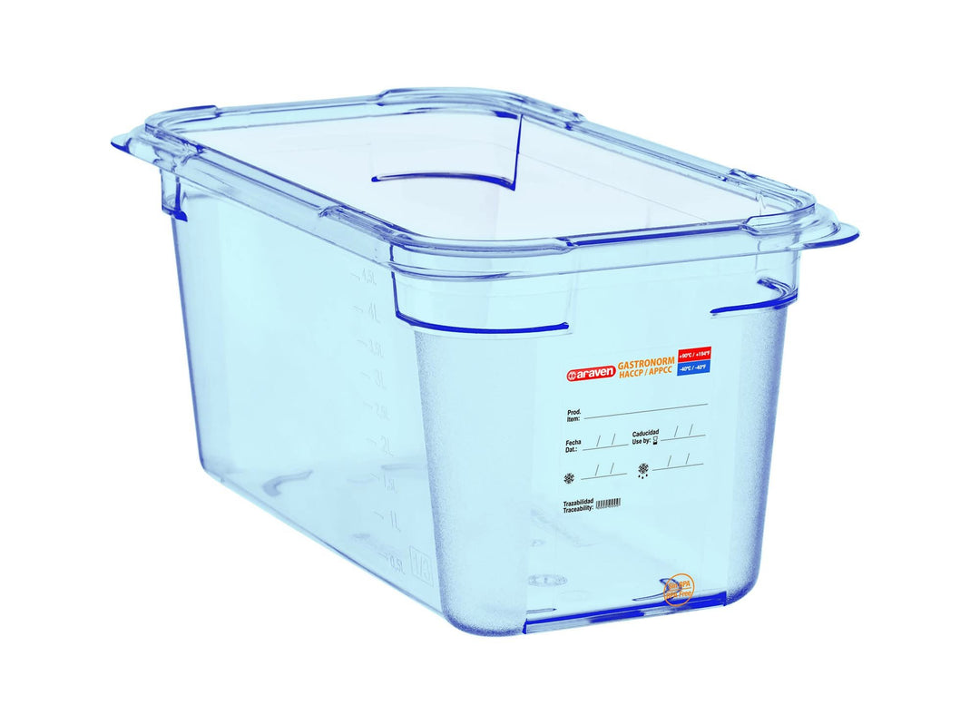 Araven 07820 1/3 Size Blue 6" Deep Food Pan