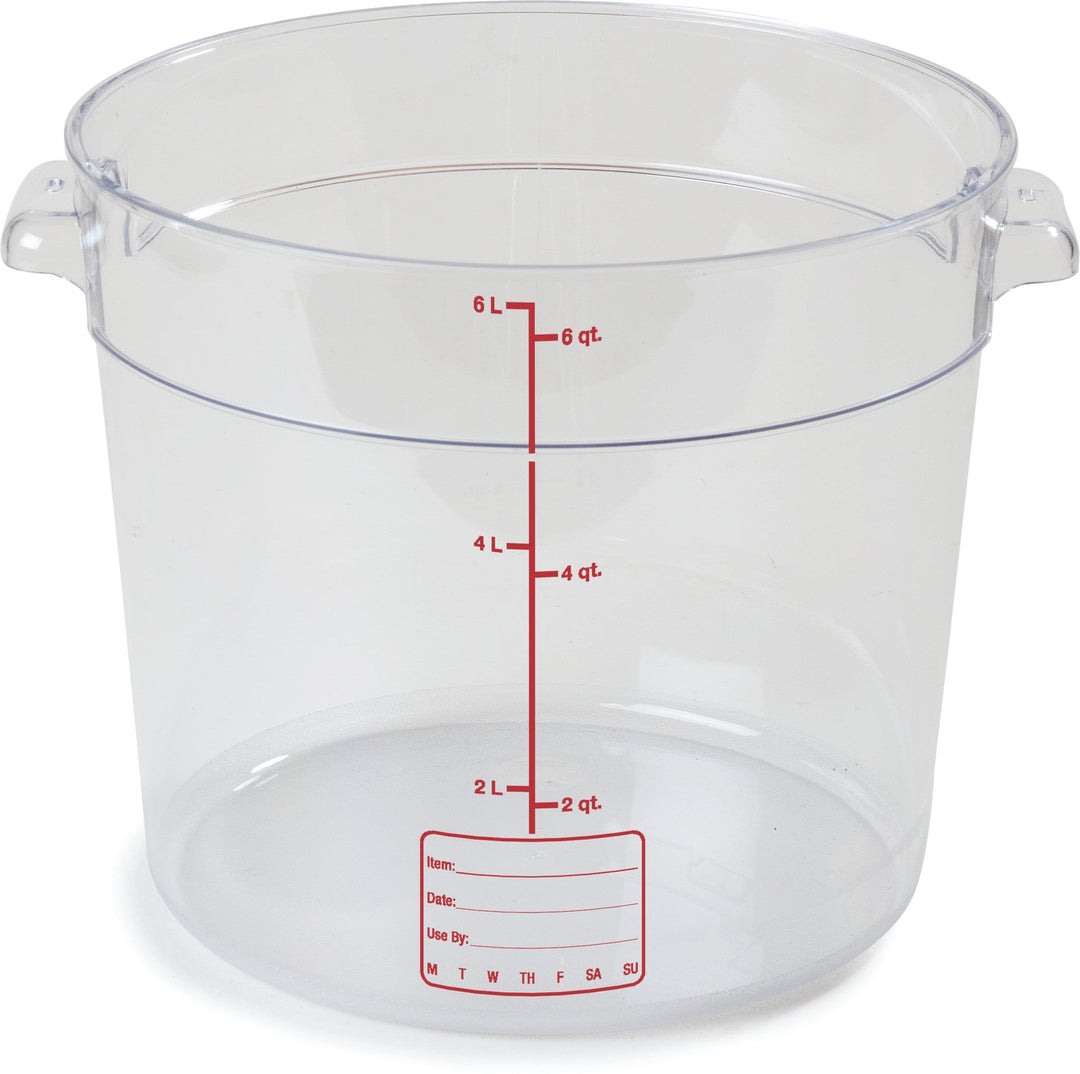 Carlisle 6 Qt Round Clear Container Storplus (10765-07)