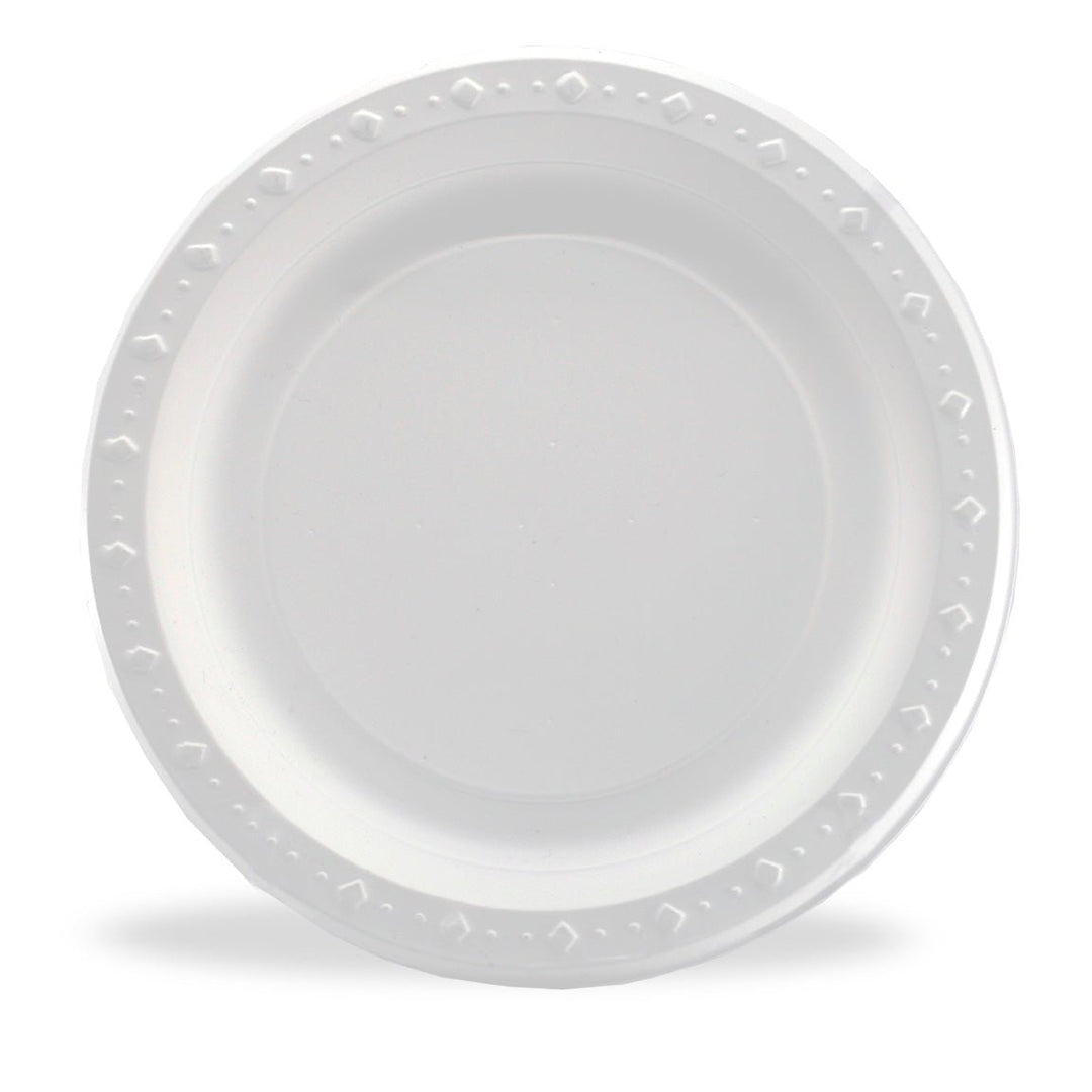 6" White Plastic Plates