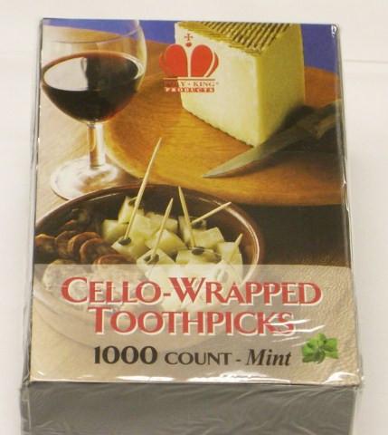 Cello-Wrapped Mint Toothpicks