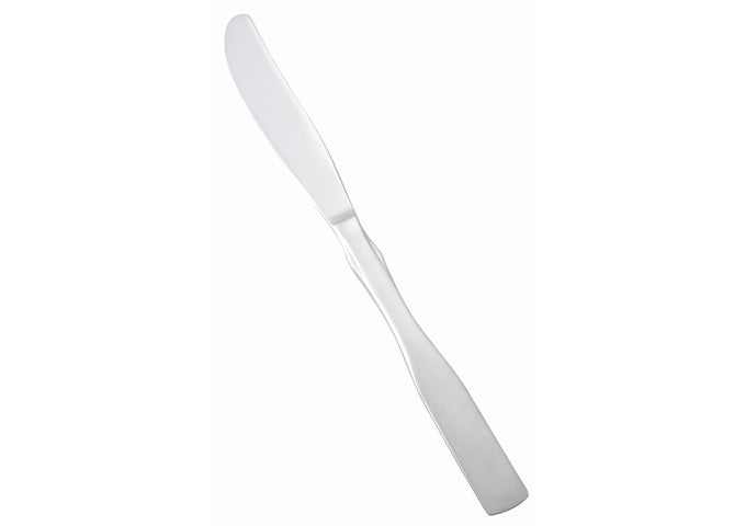 Winco 0025-08 Houston 8.75" Satin Finish 18/0 Stainless Steel Heavyweight Dinner Knife Dozen