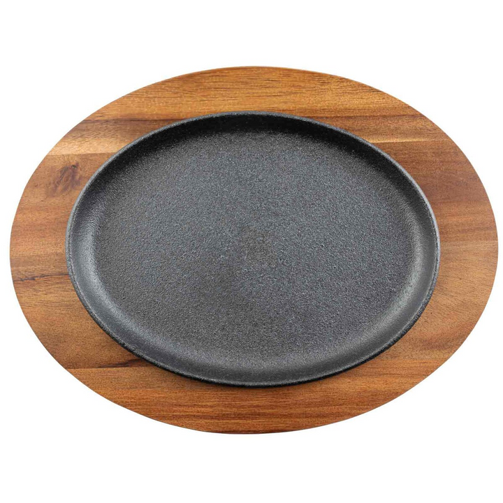 Tablecraft 10764 Acacia Wood Underliner for Cast Iron Oval Skillet