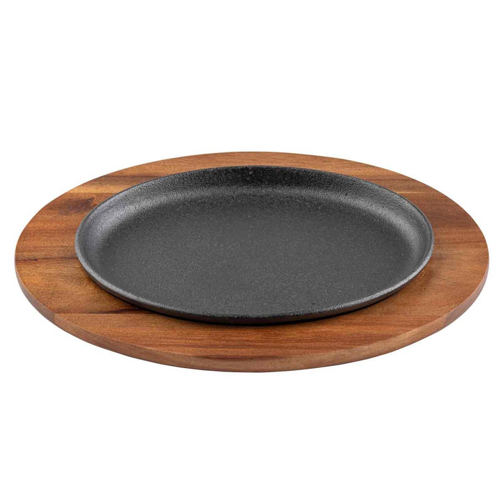 Tablecraft 10764 Acacia Wood Underliner for Cast Iron Oval Skillet