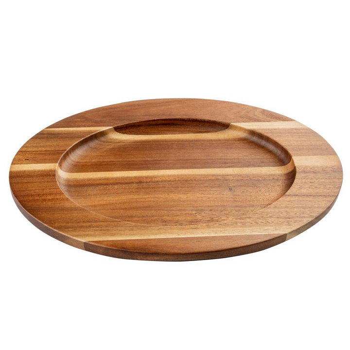Tablecraft 10764 Acacia Wood Underliner for Cast Iron Oval Skillet
