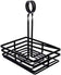 American Metalcraft FWC68 Black Flat Coil Wrought Iron Rectangular Condiment Caddy