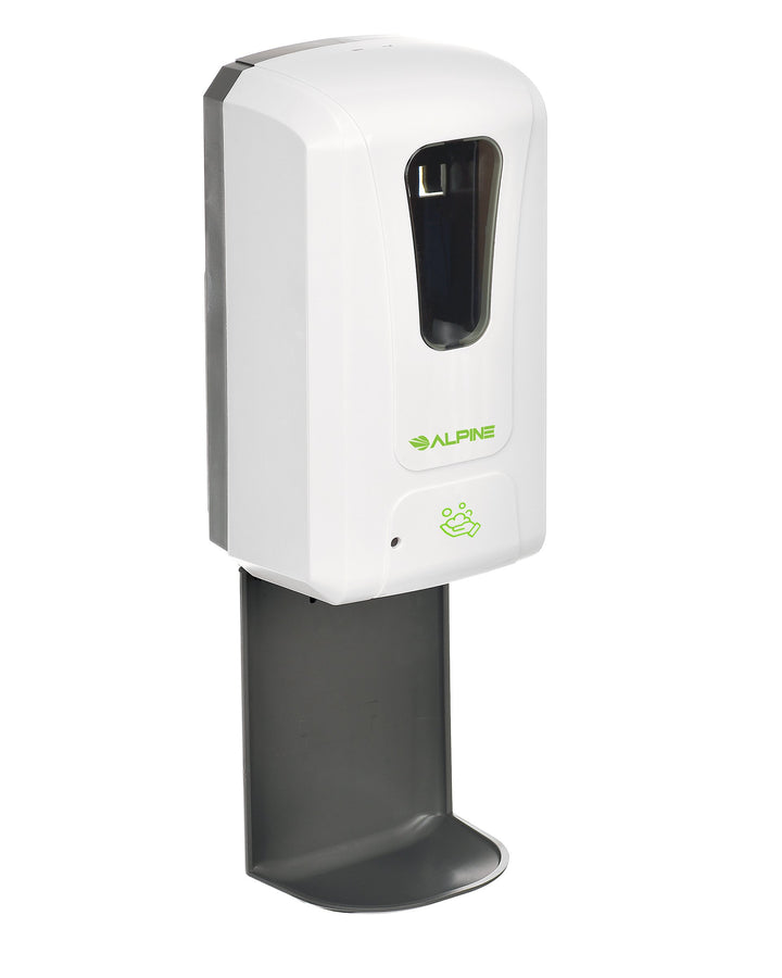Alpine 430-F Automatic Hands-Free Foam Hand Sanitizer/Soap Dispenser, 1200 ML, White