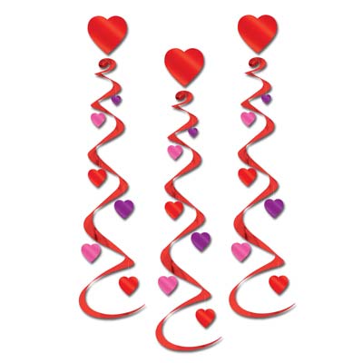 Beistle 70050 Heart Whirl 3 Pack