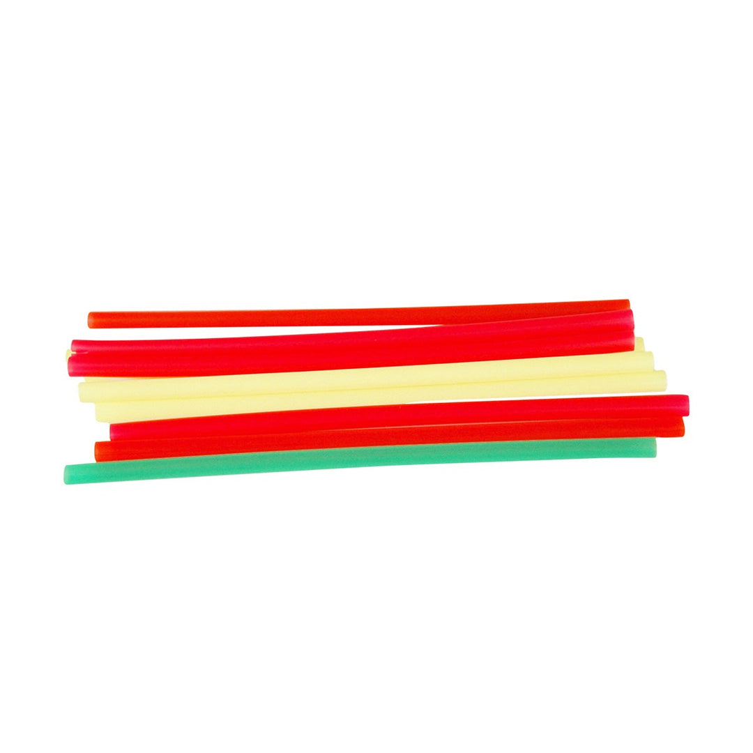 6" Assorted Neon Fat Straws
