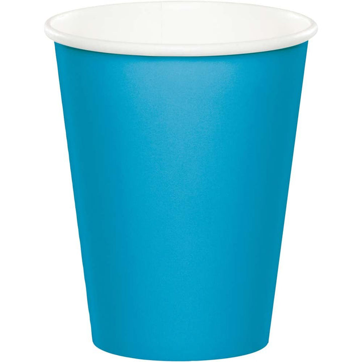 9 oz Turquoise Disposable Paper Cups