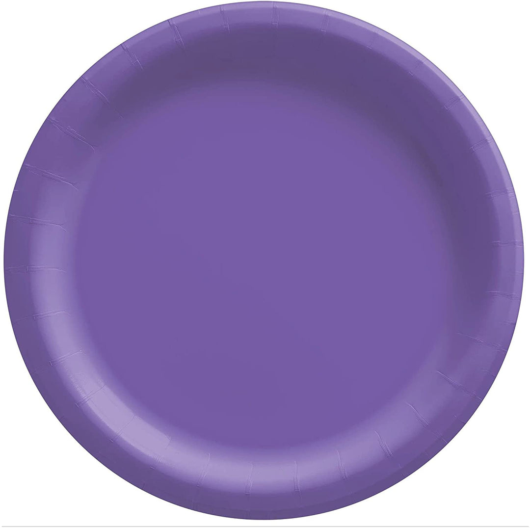 Creative Converting 9" Round Purple Paper Plates