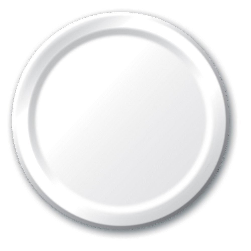 Creative Converting 9" Round White Paper Plates