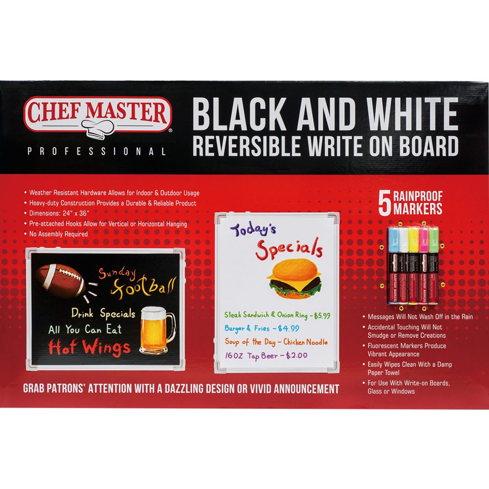 Chef Master 90031 Large Write On Board With Markers