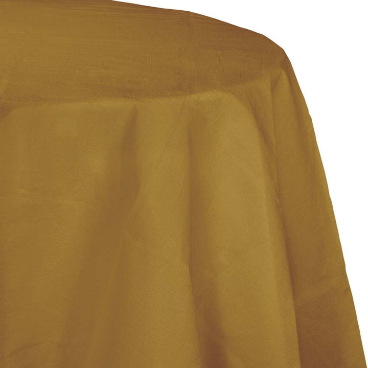 Round Gold 82" Paper Table Covers