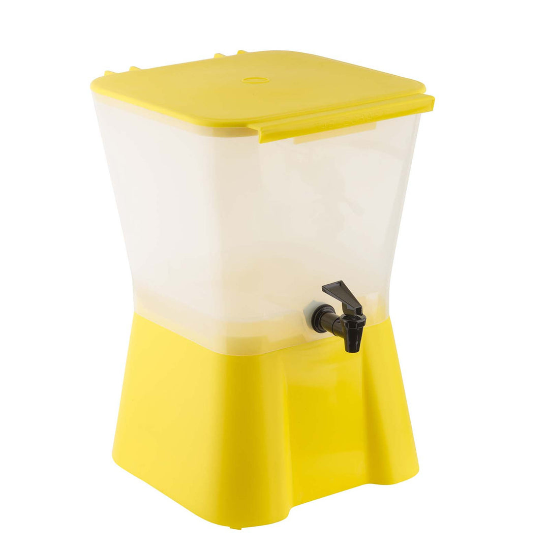 Tablecraft 955 3 Gallon Beverage Dispenser Yellow  White
