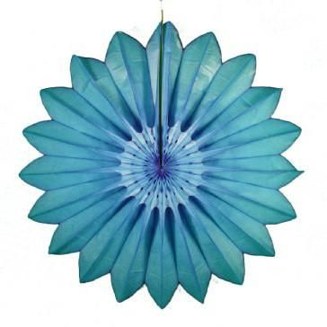 27" Faded Royal Tissue Paper Fan