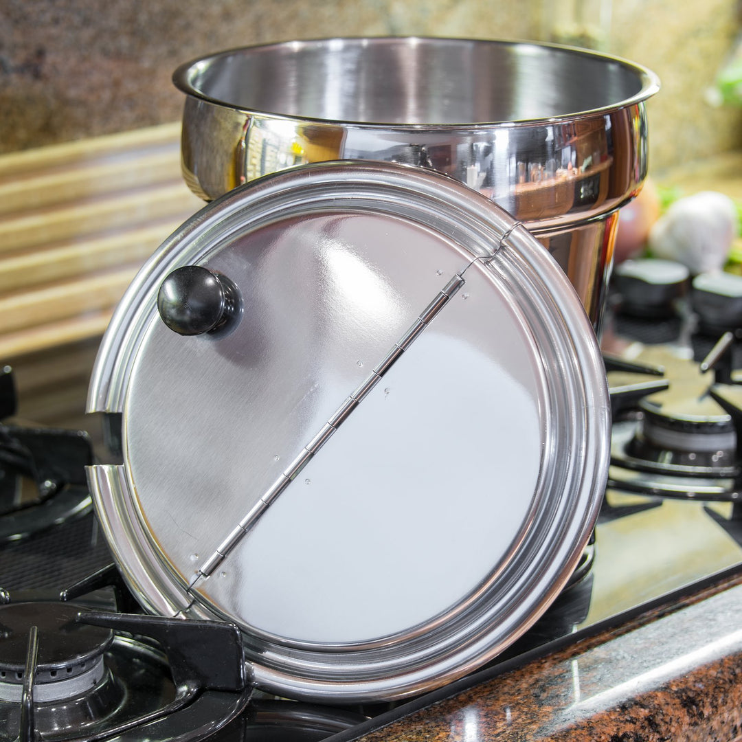 Carlisle 607707H 9.5" Stainless Steel Hinged Cover for 7 qt 7707 Bain Marie