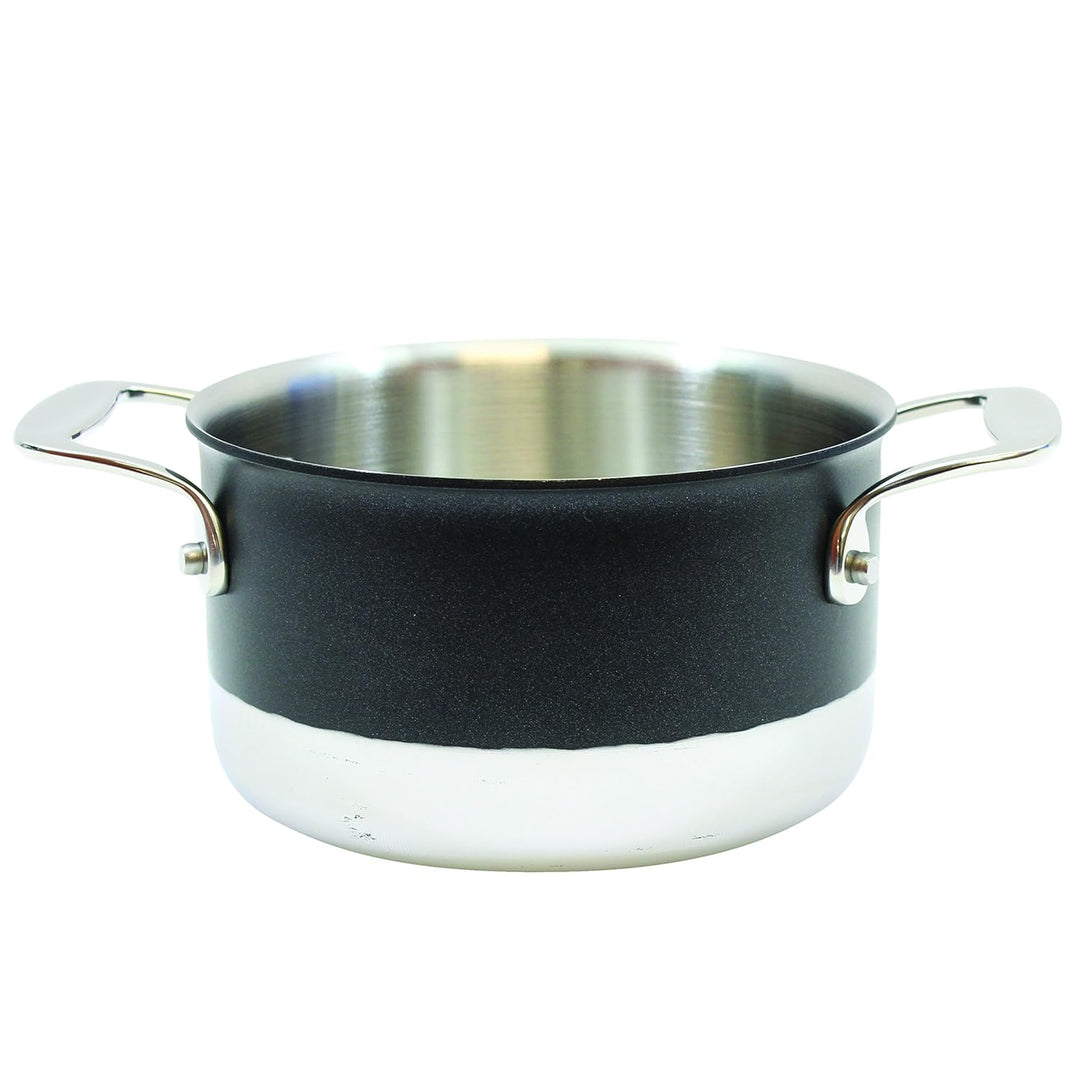 Tablecraft 3 qt Tri-Ply Black Sauce Pan