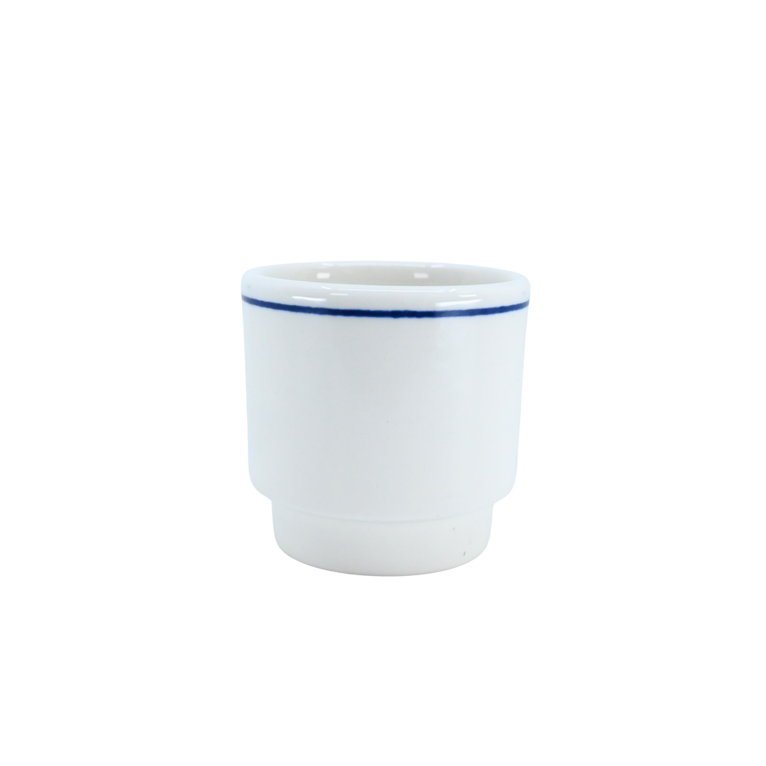 Dudson 3QKM74OX White with Blue Line Stacking Egg Cup