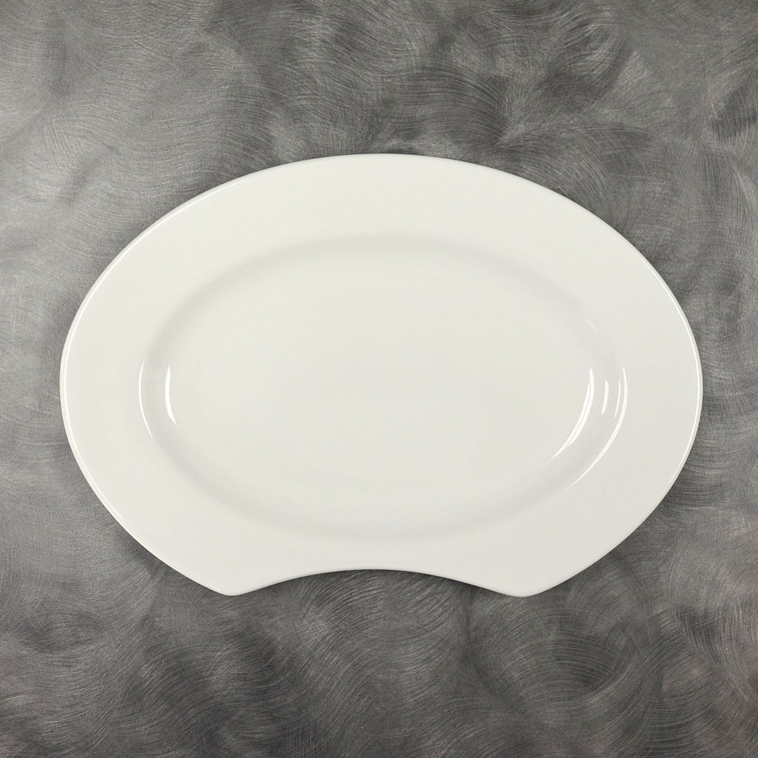 Cardinal R0563 White Ceramic Crunchy 11.375" Oval Platter