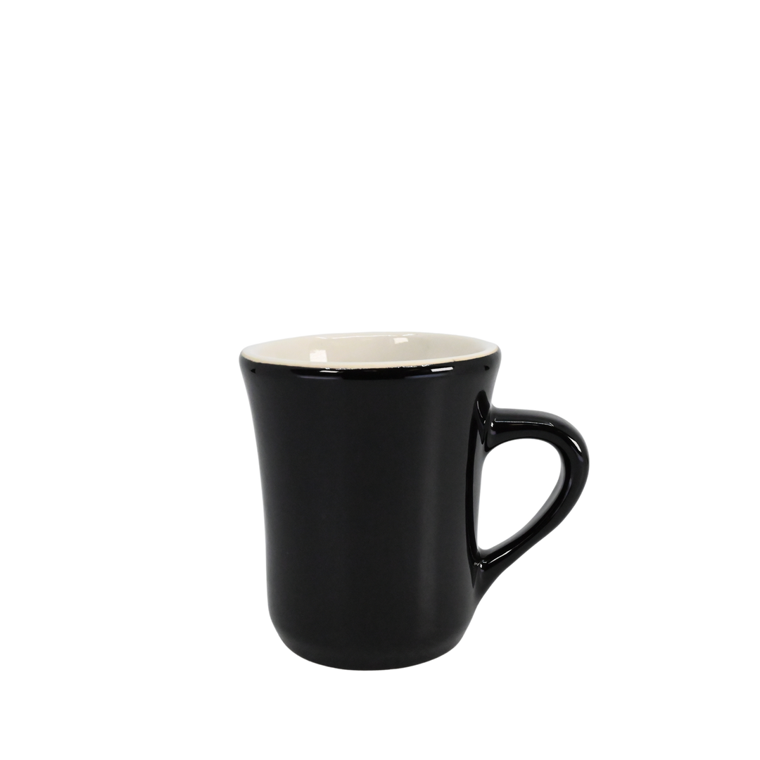 Diversified Ceramics DC122 7.5 oz Black and White Pacific Mug