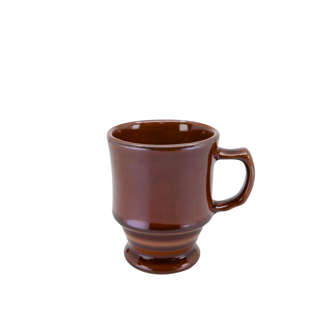 Diversified Ceramics DC125 8 oz Footed Stacking Mug Loredo Brown