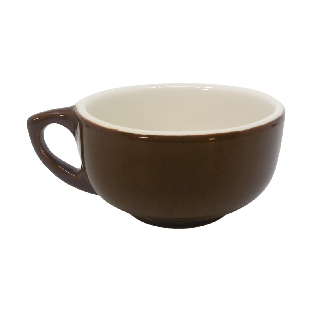 Diversified Ceramics DC1345 14 oz Chocolate Brown and White Jumbo Cup