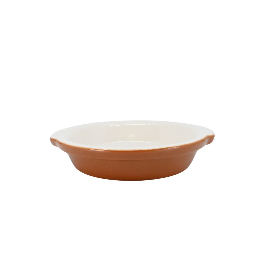 Diversified Ceramics DC435 14 oz Shirred Egg Hotel Brown and White