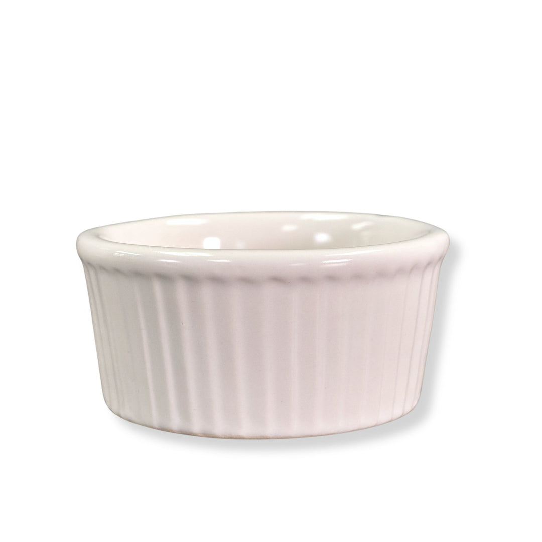 Diversified Ceramics DC845 Ultra White 4.5 oz Fluted Ramekin