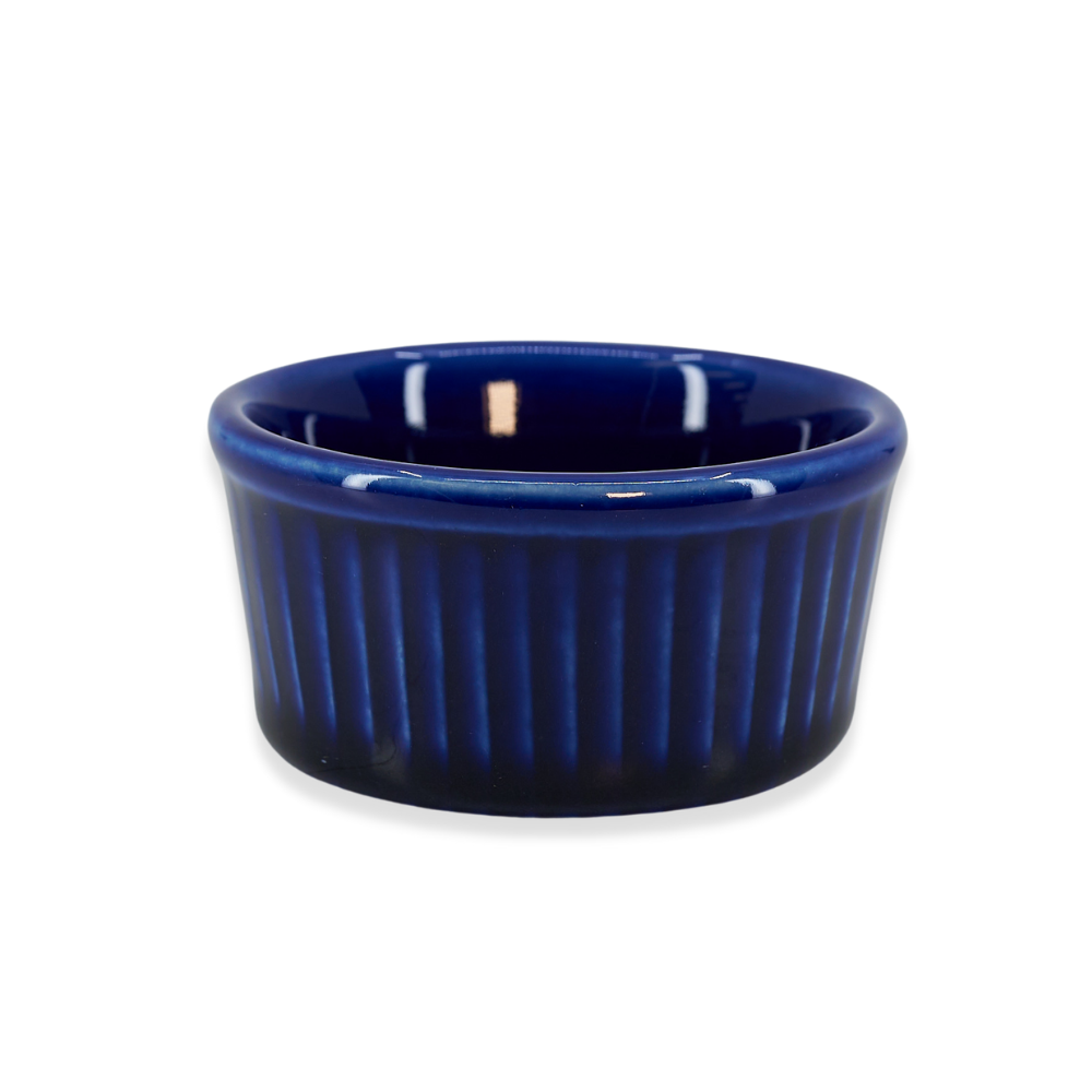 Diversified Ceramics DC834 Cobalt Blue 2.75 oz Fluted Ramekin
