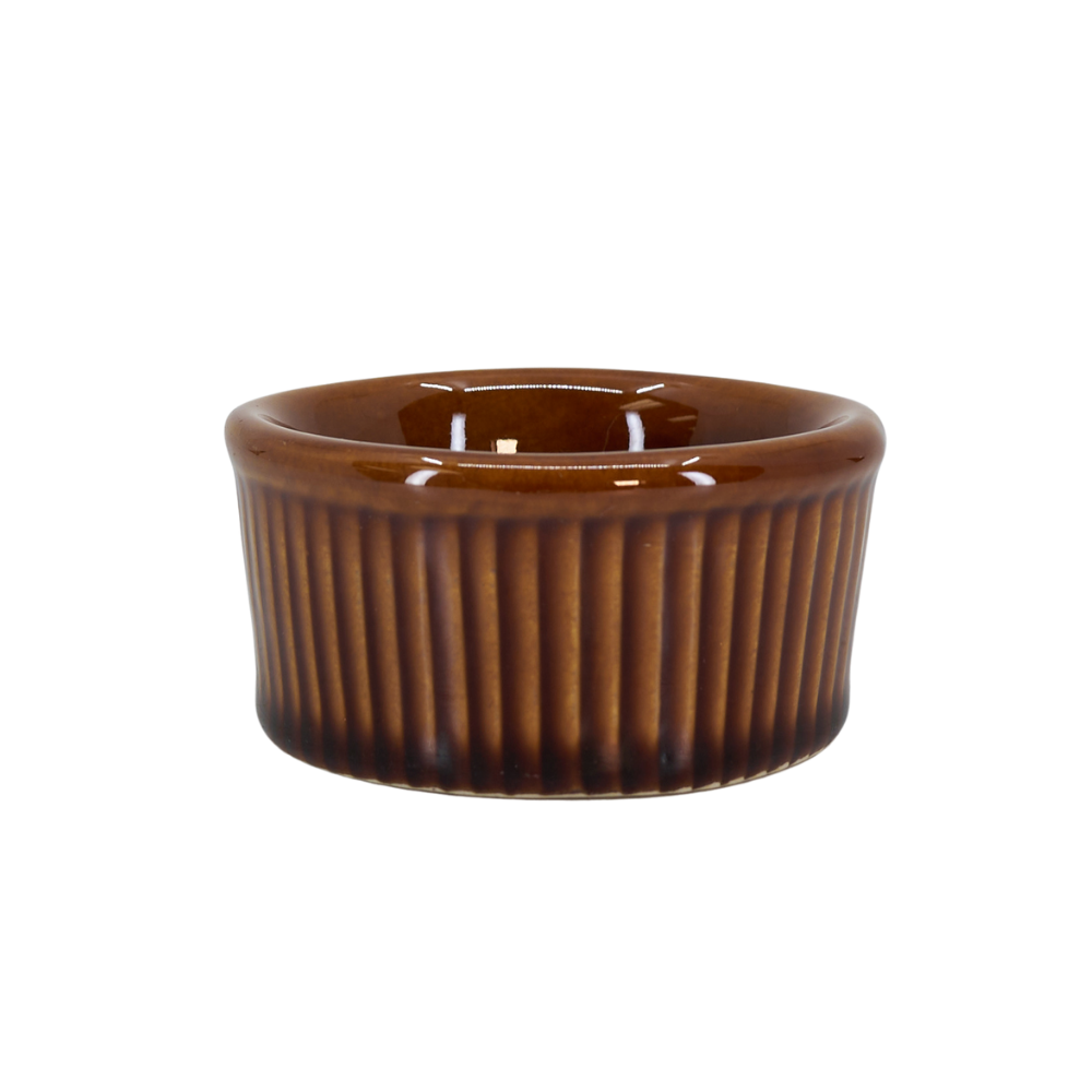 Diversified Ceramics DC834.5 Lennox Brown 4 oz Fluted Ramekin