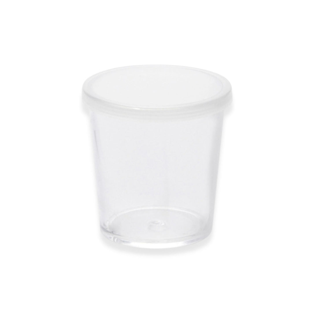 American Metalcraft PMC15 1.5 oz Reusable Plastic Cup with Lid