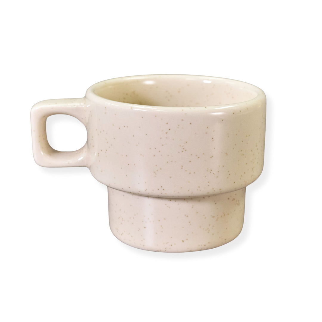 Diversified Ceramics DC124 9 oz Beisge Speckle Stacking Mug