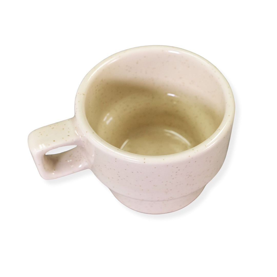 Diversified Ceramics DC124 9 oz Beige Speckle Stacking Mug