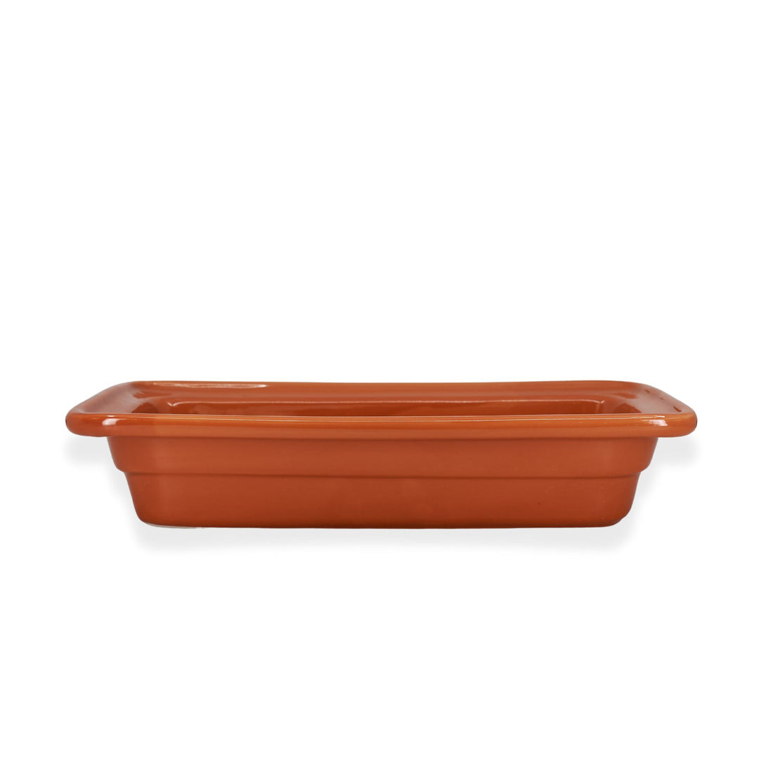 Mayfair USA 1/3 Size Ceramic Steam Table Pan Orange 2.5"