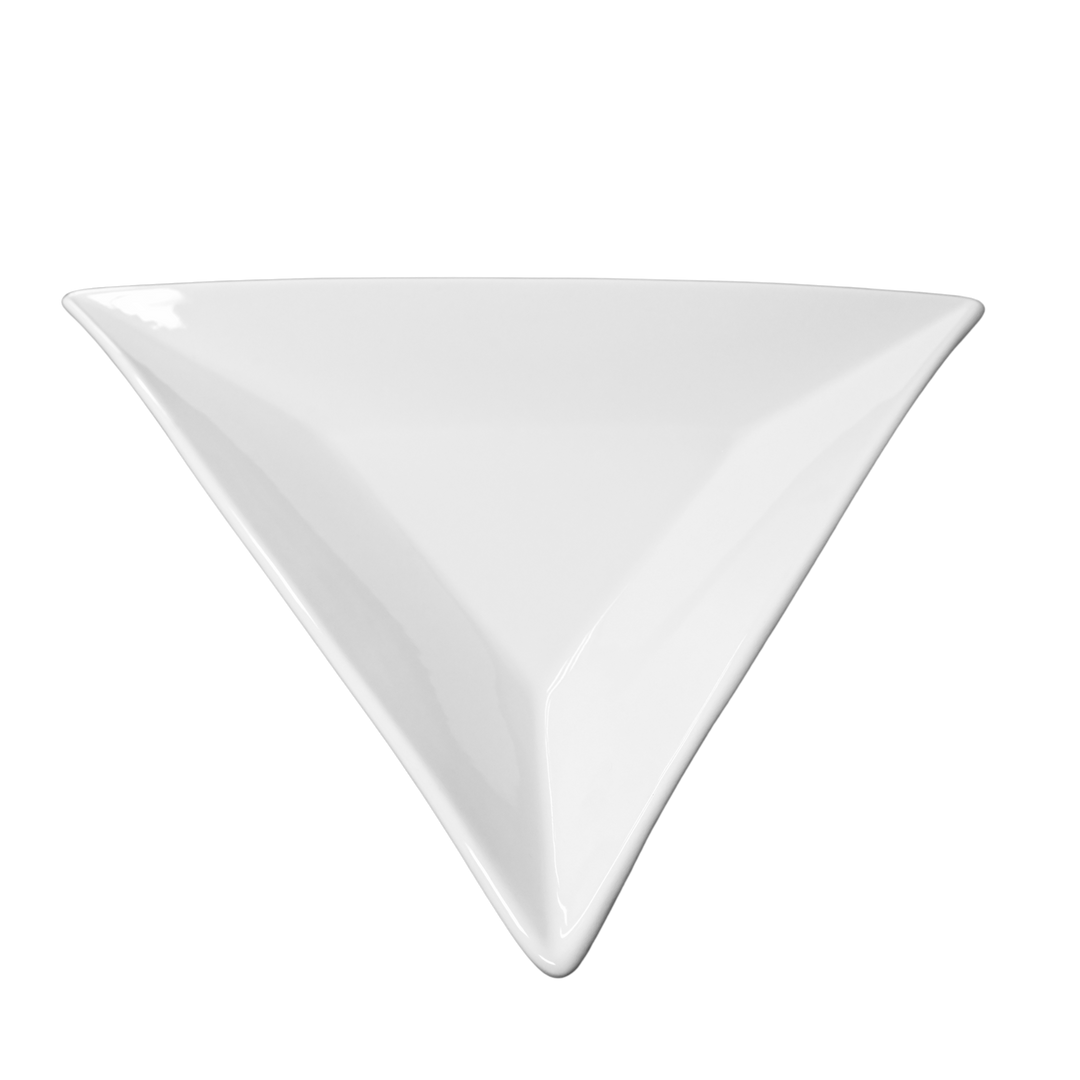 American Metalcraft CTRP3 15" Ceramic Tri Sided Plate