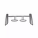 American Metalcraft WS1155 Wrought Iron 5 Cup Stand 13" x 5.5" American Metalcraft