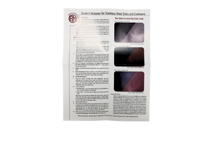 American Metalcraft SCRREM1 Stainless Steel Scratch Removal Kit