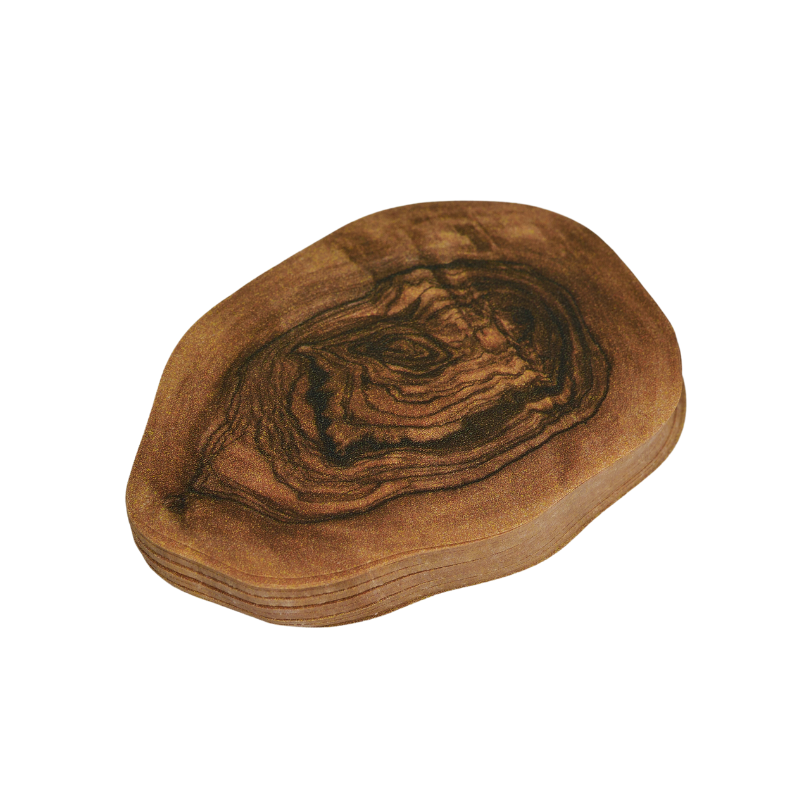 American Metalcraft PPW7 7" x 5" Olive Wood Cheese Paper 250/Pack