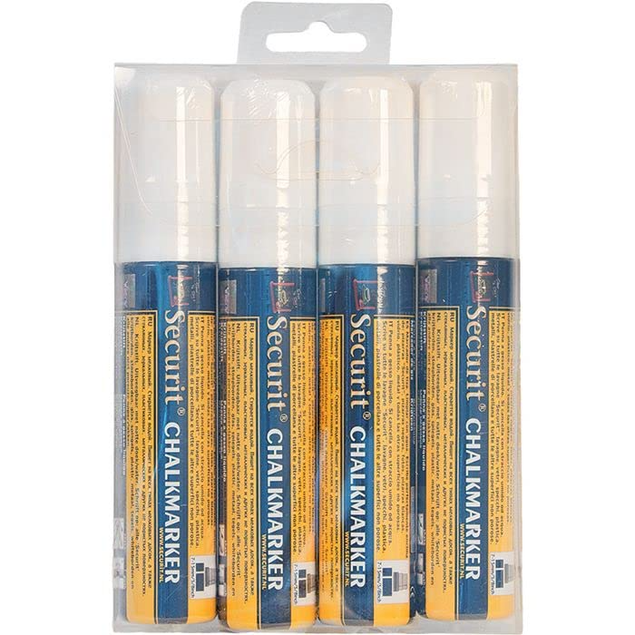 American Metalcraft 4 Pack White Big Tip Chalk Markers (SMA720V4WT) American Metalcraft