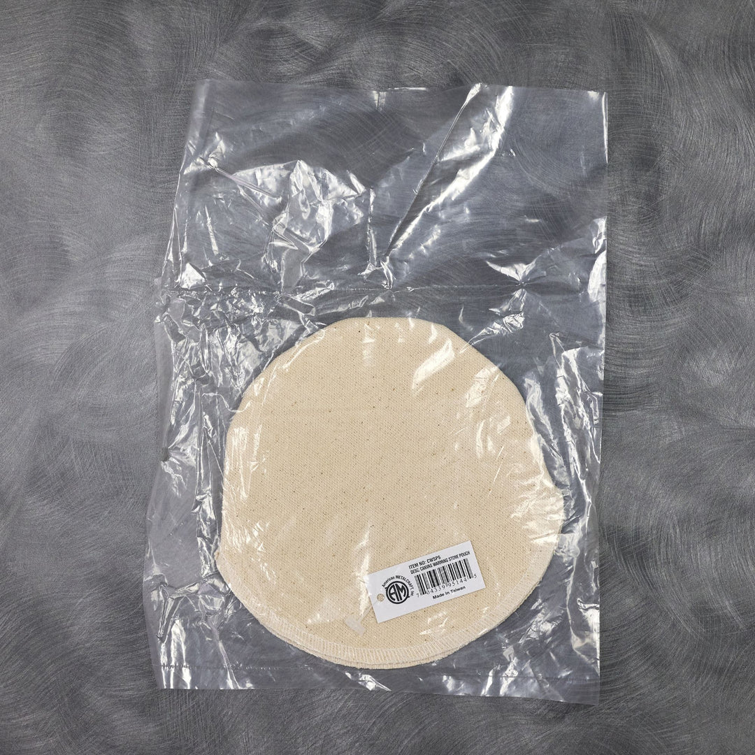 American Metalcraft CWSP5 5.5" Cream Round Canvas Pouch