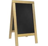 American Metalcraft SBSN135 Natural Wood Double Sided A Frame Chalkboard 29 3/8" x 53 1/8"
