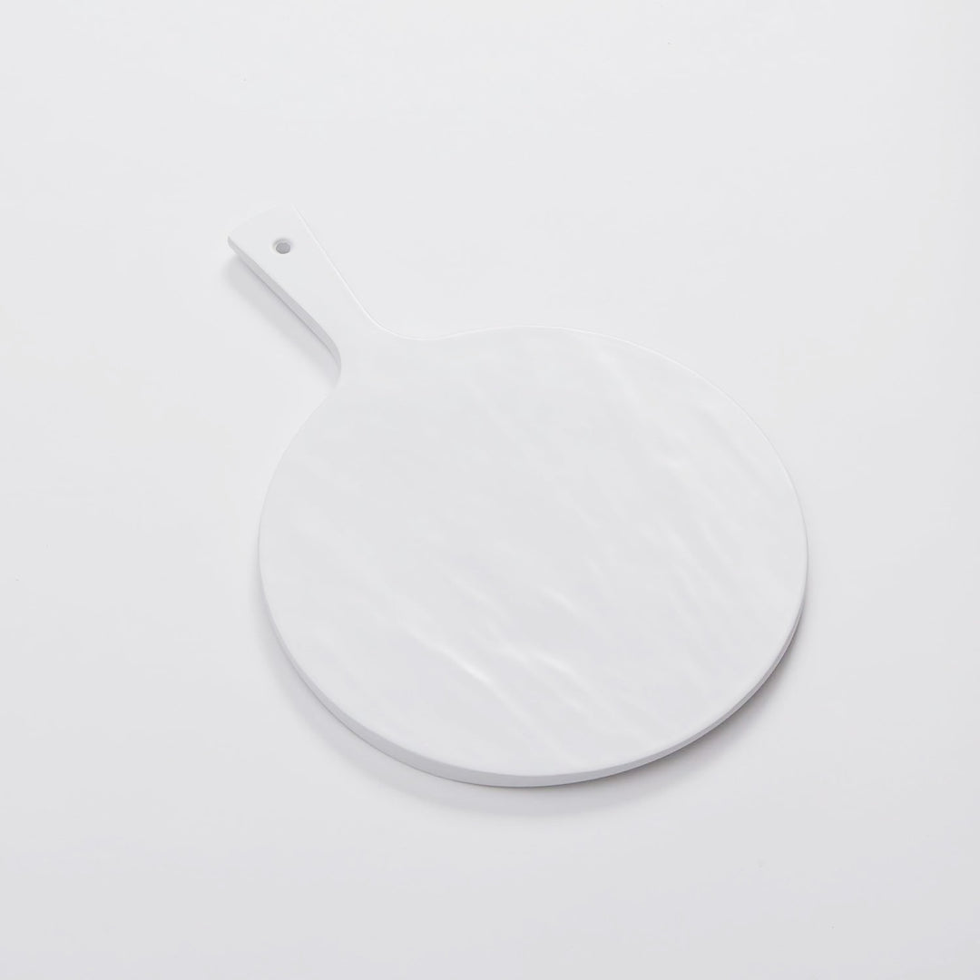 American Metalcraft FSRW11 12" Round White Faux Slate Serving Peel