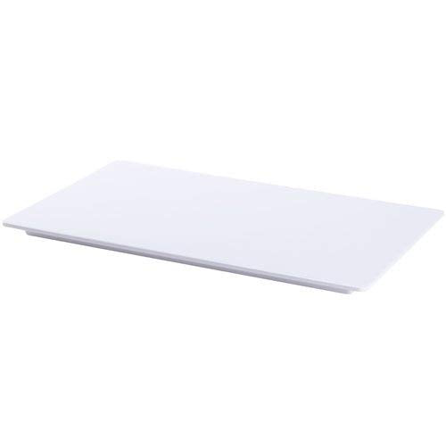 American Metalcraft MEL189 18" x 9" x .75" Endurance White Melamine Rectangular Flat Platter