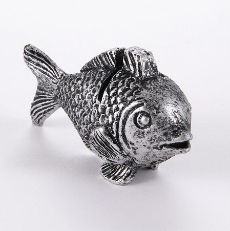 American Metalcraft CHPF Polyresin Fish Whimsical Card Holder