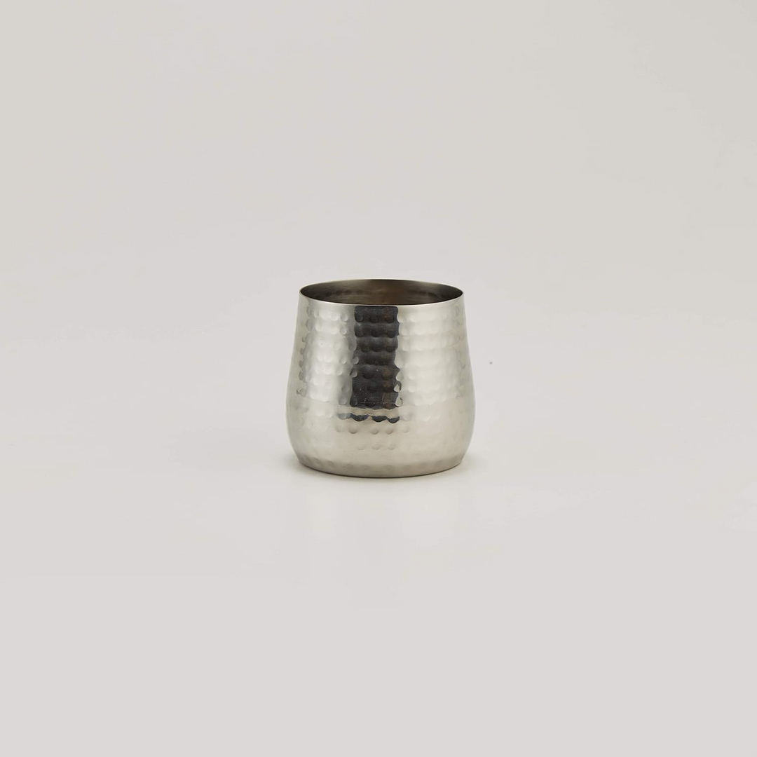 American Metalcraft SCH9 9 Oz Round Hammered Stainless Steel Fry Cup