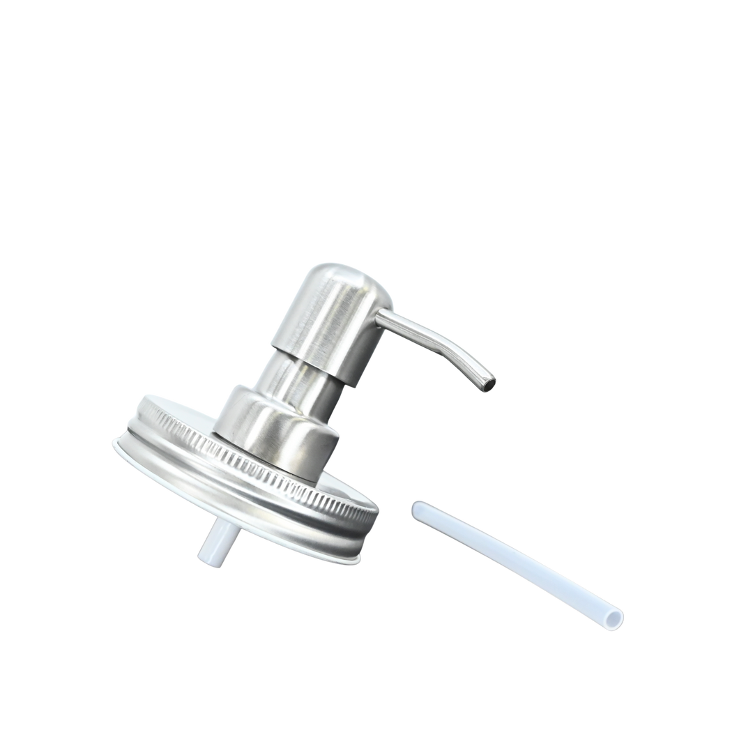 American Metalcraft MJP3 Stainless Steel Mason Jar Lid With Pump