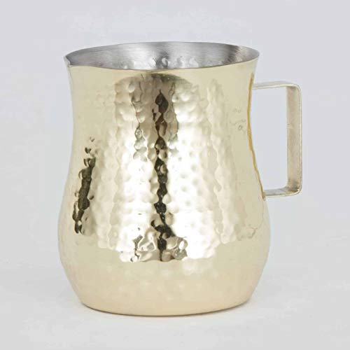 American Metalcraft CHG4 4 oz Gold Hammered Stainless Steel Bell Creamer