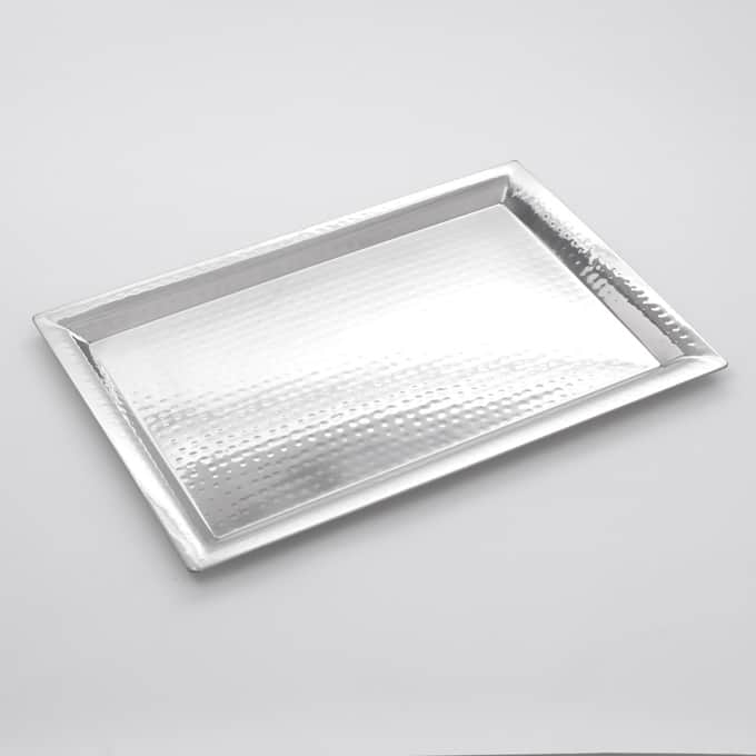 American Metalcraft HMRT1611 Stainless Steel Hammered Tray 16.625" x 11.25" x .375"