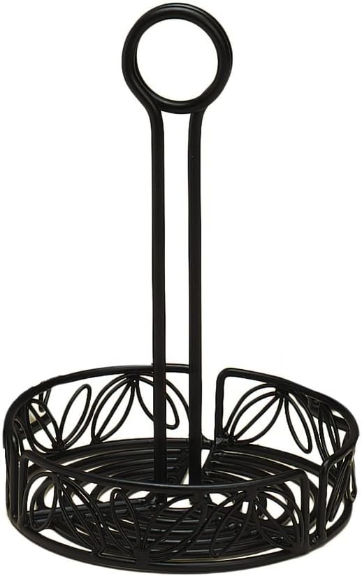American Metalcraft LDCC17 Leaf Design Wrought Iron Condiment Caddy