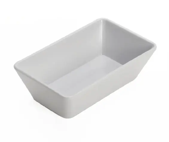 American Metalcraft MELRC3 Endurance 5.625" x 3.375" 10 oz White Rectangle Melamine Bowl